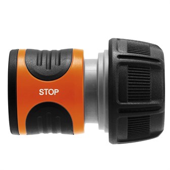 Slangekobling med vandstop 3/4"